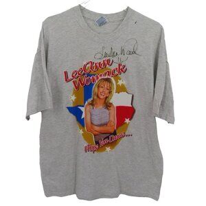 Lee Ann Womack Texas LAW Tour Signed Autographed T Shirt Hanes Adult XL 2000 VTG